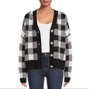 Buffalo Plaid Cardigan Sweater